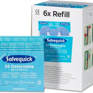 Salvequick 6735 navulling detecteerbare pleisters HACCP 6-pack