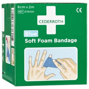 Cederroth Soft Foam Bandage Blauw HACCP 6 cm x 2 m
