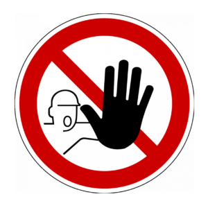 Verboden toegang pictogram bord