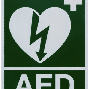 Bord AED + Ilcor logo - polyprop