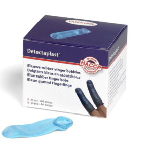 Detectaplast blauwe vingerling rubber (50 stuks)