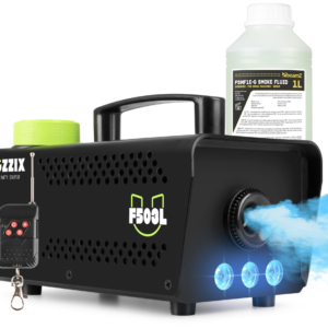 Fuzzix F503L Rookmachine met lichteffect én 1 liter rookvloeistof