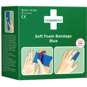 Cederroth Soft Foam Bandage Blauw HACCP 6 cm x 4,5 m